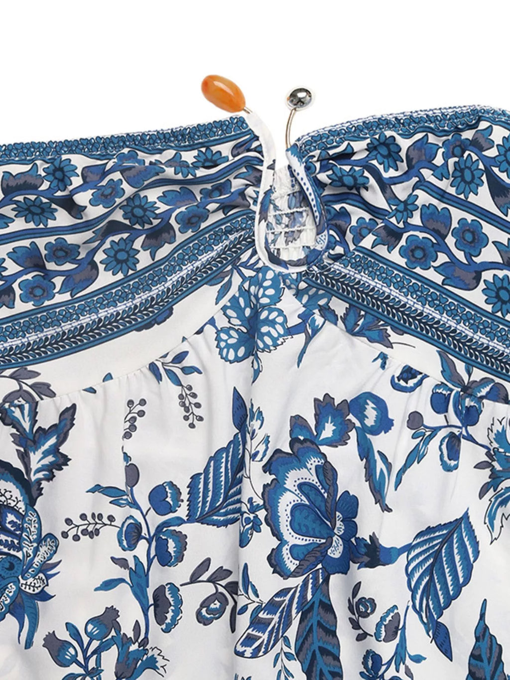 Floral Print Strapless Maxi Dress - Salty Season LLC
