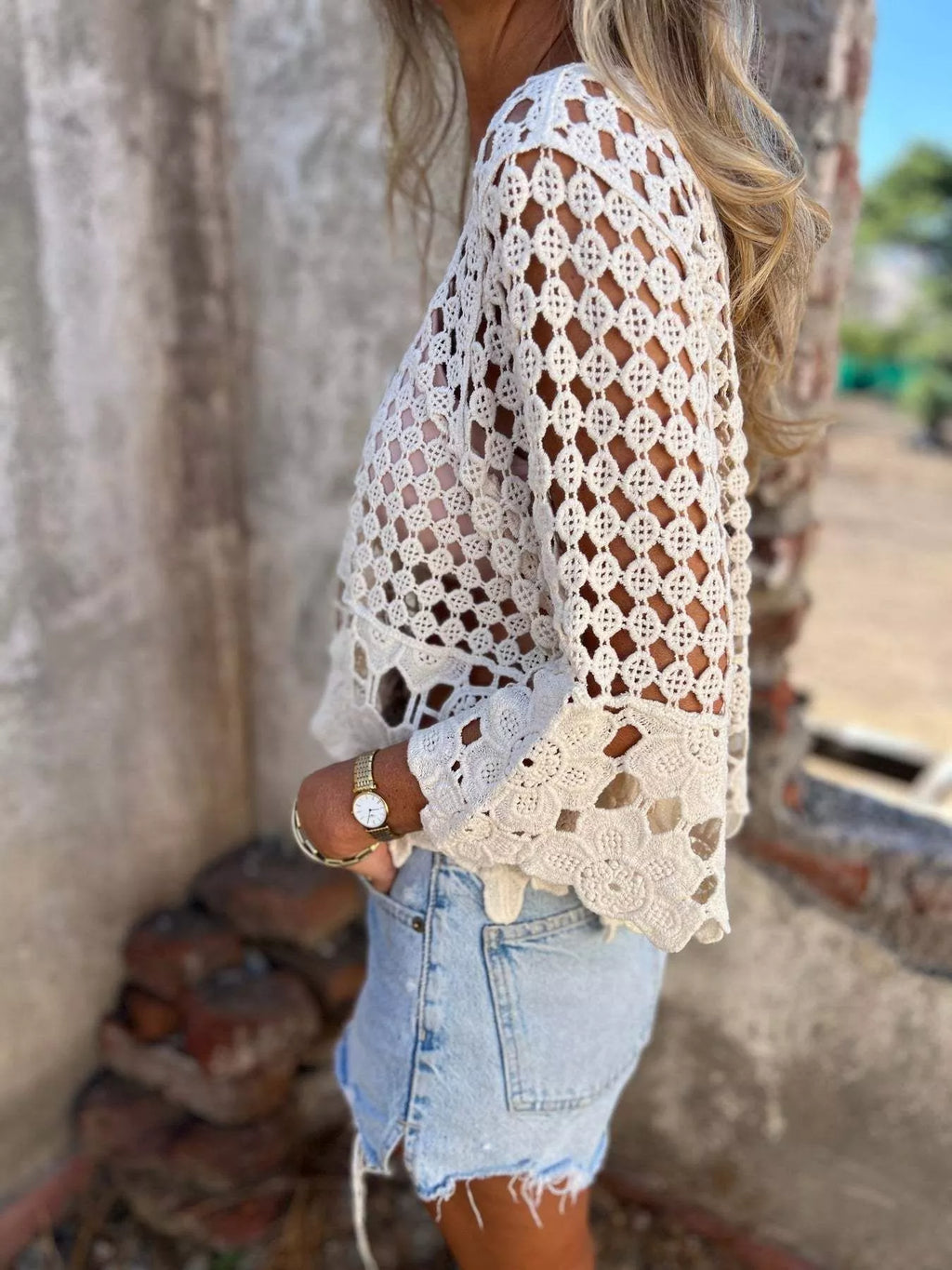 Tassel Crochet Knit Cover Up - Salty Season LLC
