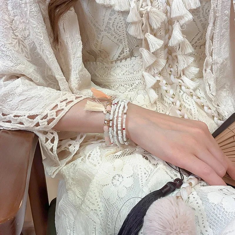 Tassel Rice Bead Bracelet - Salty Season LLC