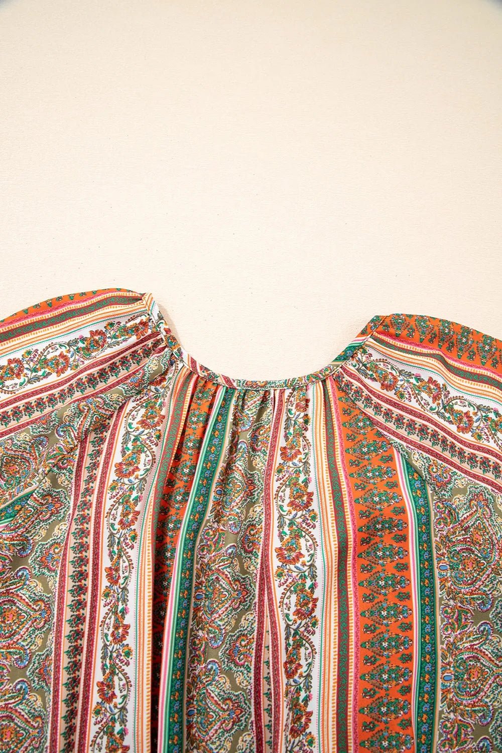 Bohemian Floral Print Buttoned V Neck Ruffle Tiered Dress - Salty Season LLC