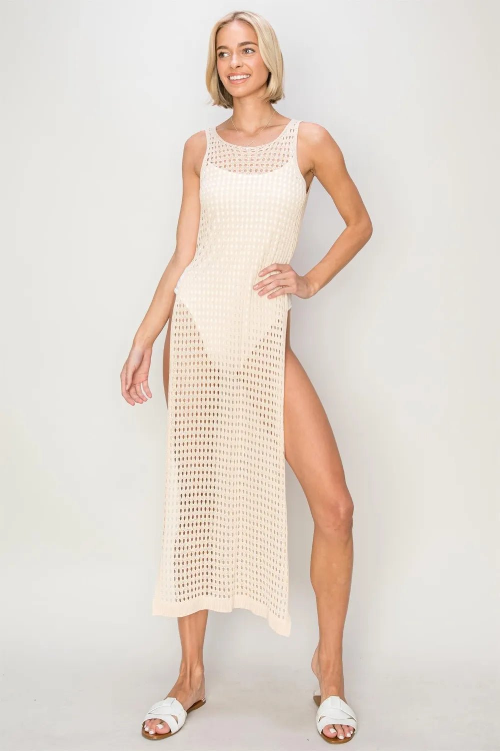 HYFVE Crochet Backless Cover Up Dress - Salty Season LLC