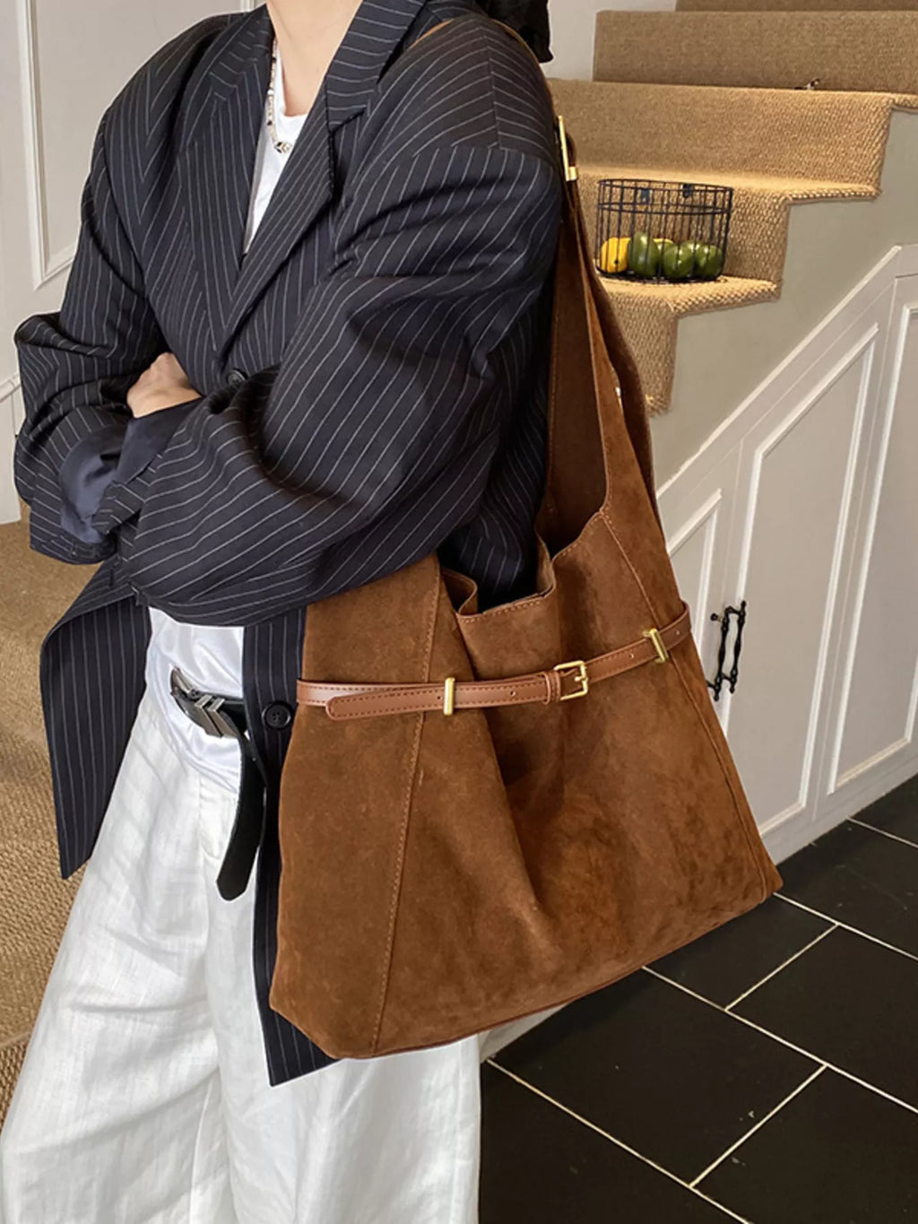 Buckle Adjustable Strap Shoulder Bag - Salty Season LLC
