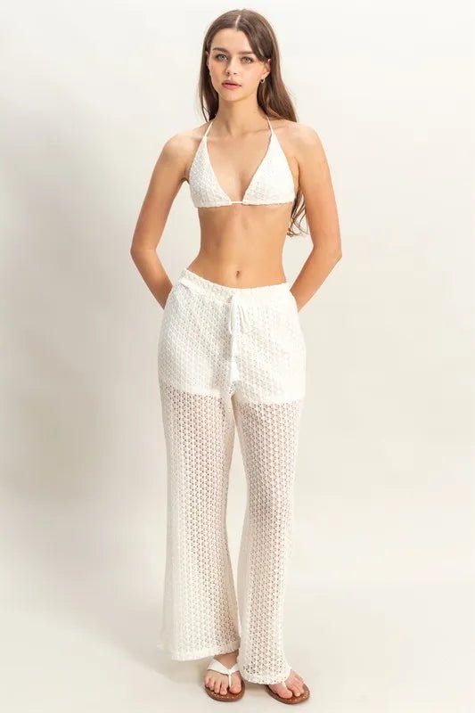 HYFVE Crochet Bra and Drawstring Pants Set - Salty Season LLC