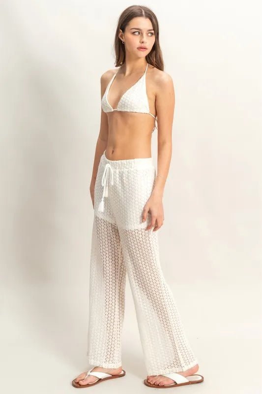 HYFVE Crochet Bra and Drawstring Pants Set - Salty Season LLC