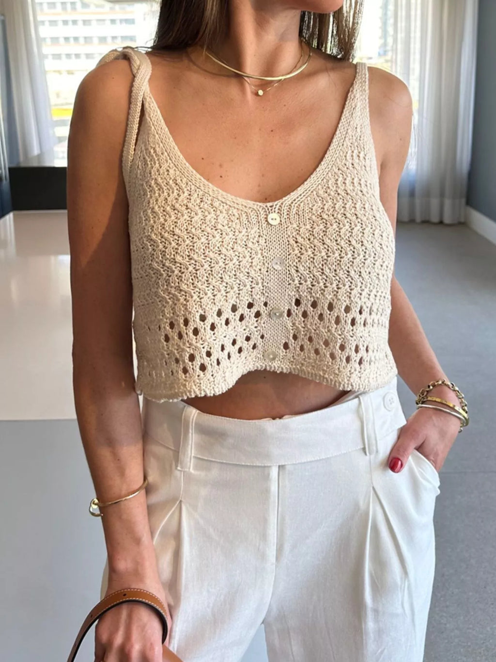 Crochet Knit Cami - Salty Season LLC