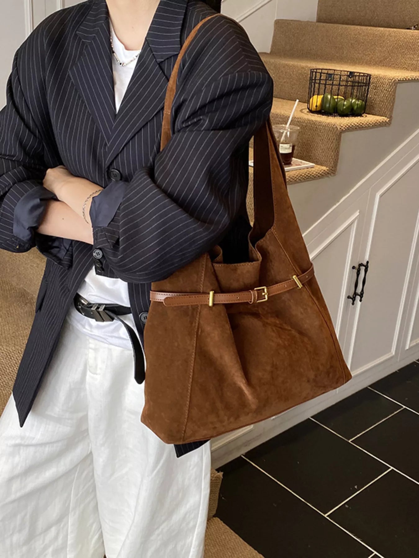 Buckle Adjustable Strap Shoulder Bag - Salty Season LLC