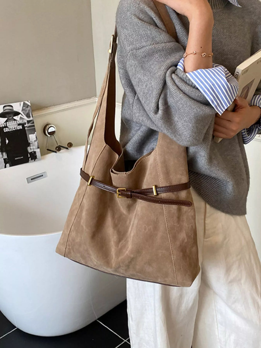 Buckle Adjustable Strap Shoulder Bag - Salty Season LLC