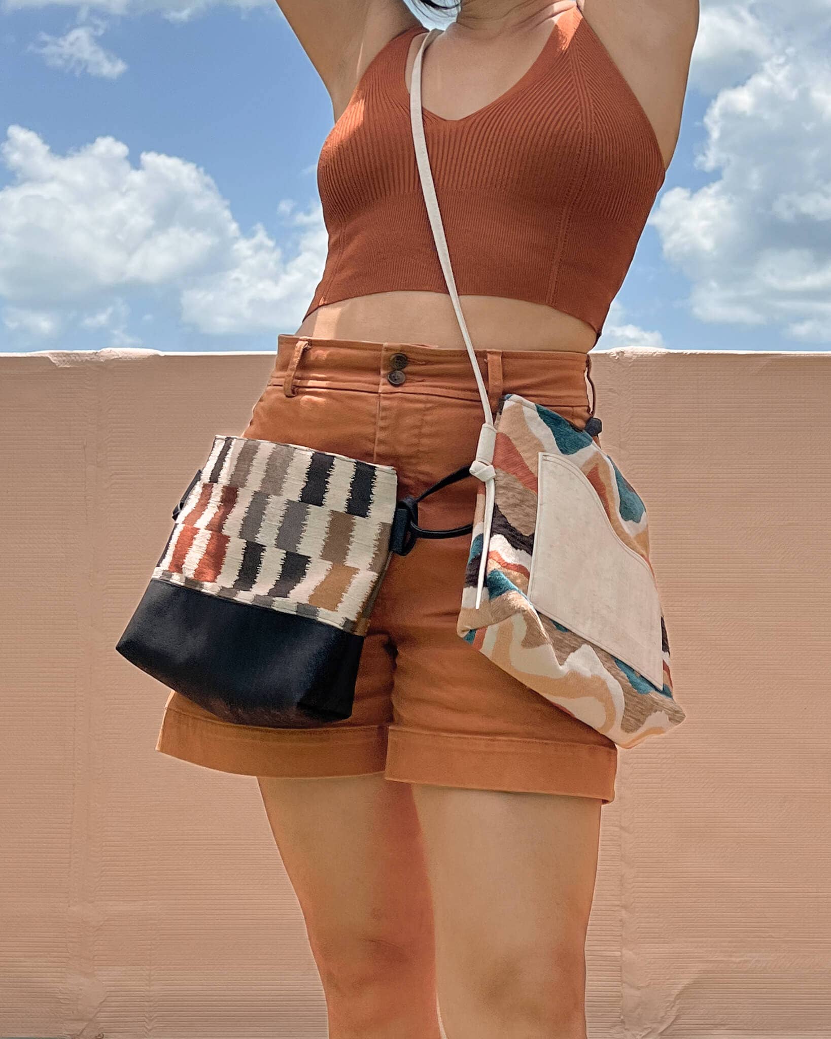 Yabisi Colibrí Crossbody - Midnight & Adoquines handmade cork crossbody - Salty Season LLC