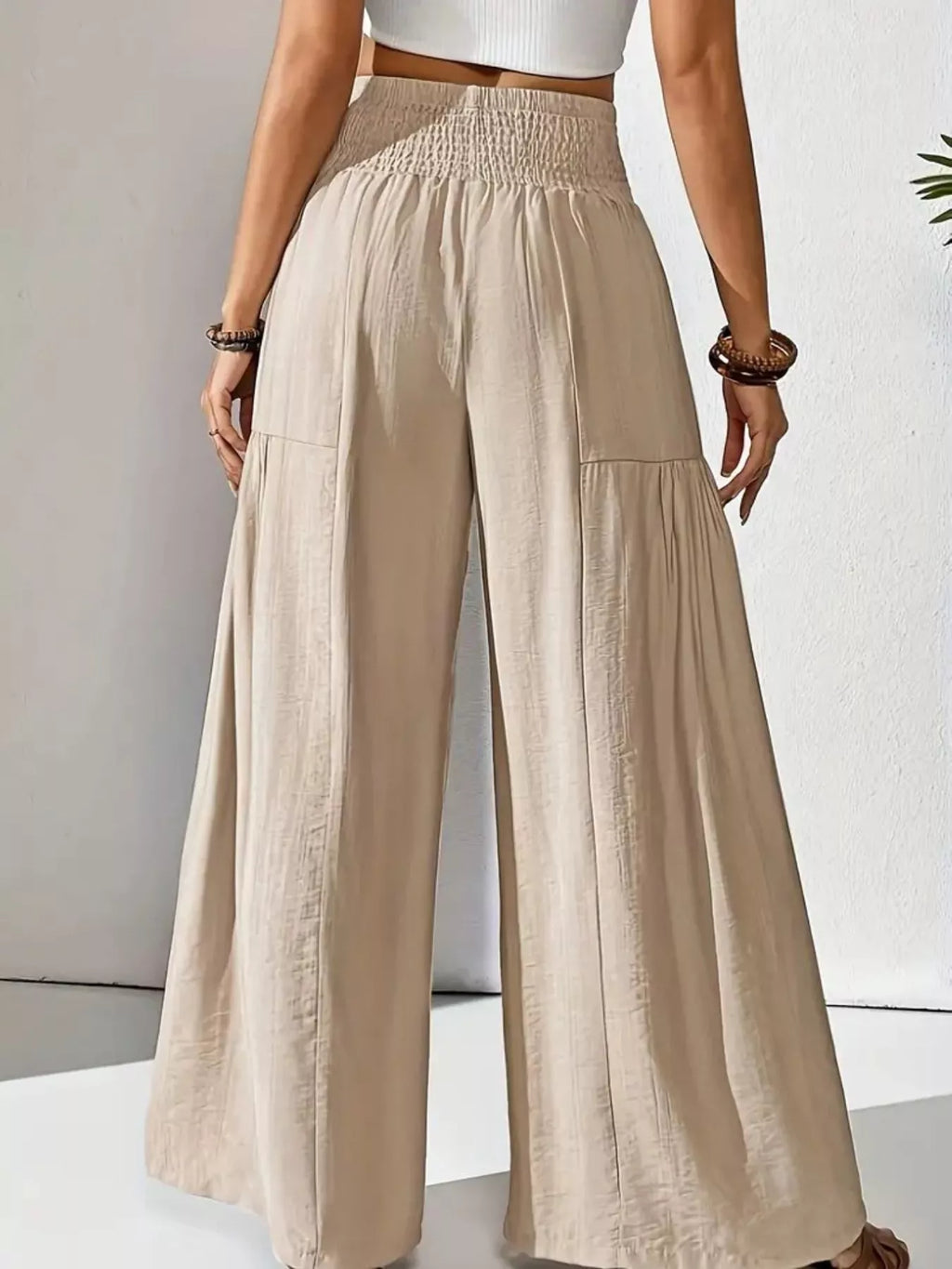 Smocked Waist Wide Leg- Salty Season LLC