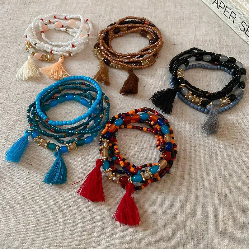 Tassel Rice Bead Bracelet - Salty Season LLC