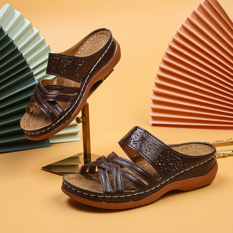 Open Toe Wedge Sandals - Salty Season LLC