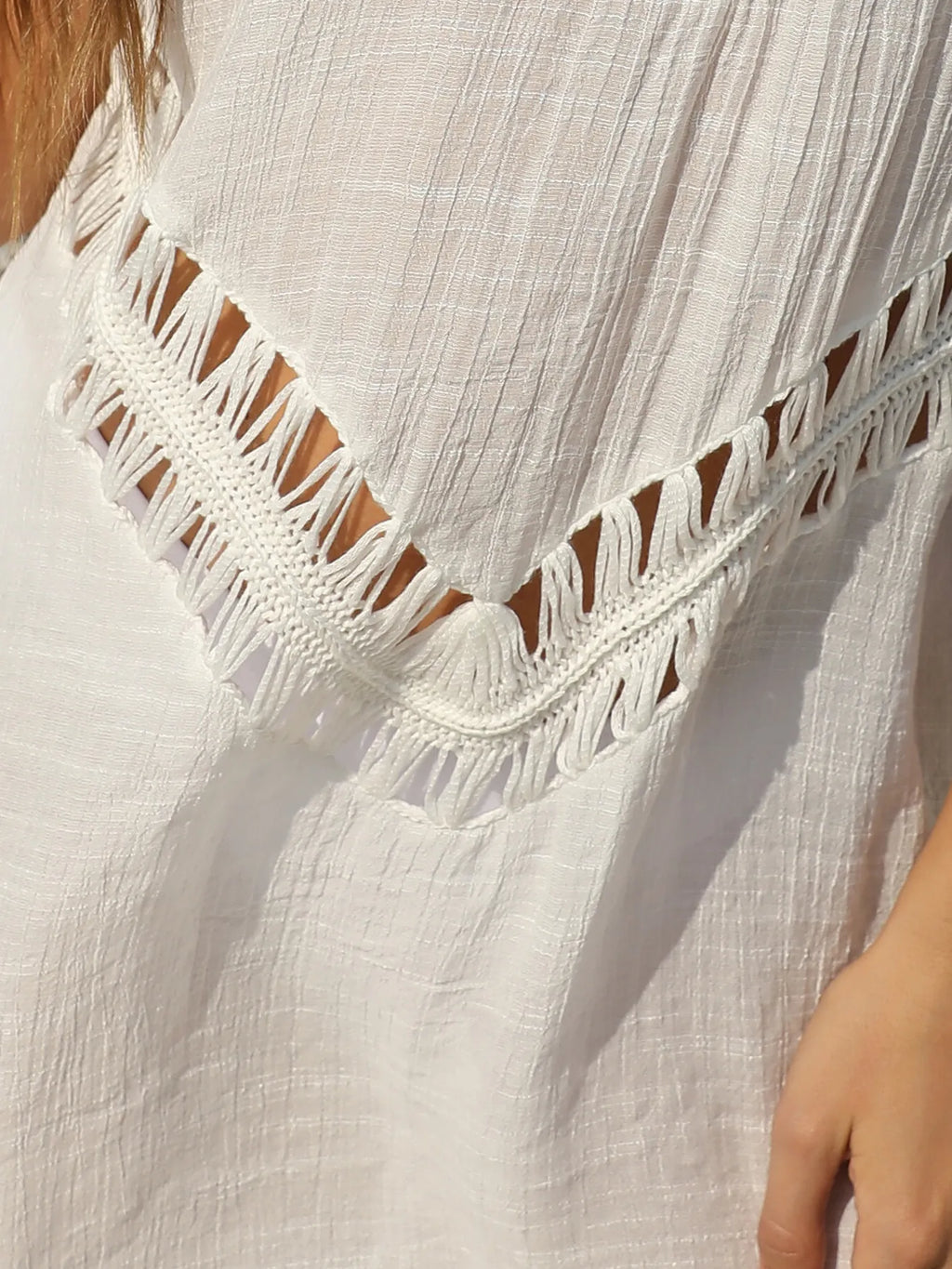 Crochet Detail Beach Cover Up Dress - Salty Season LLC