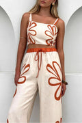 Smocked Square Neck Cami and Pants Set - Salty Season LLC