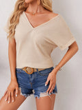 Boho Crochet Back Knit T-Shirt - Salty Season LLC