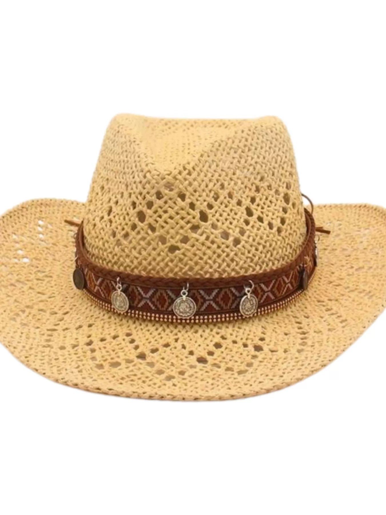 Boho Woven Cowboy Hat - Salty Season LLC