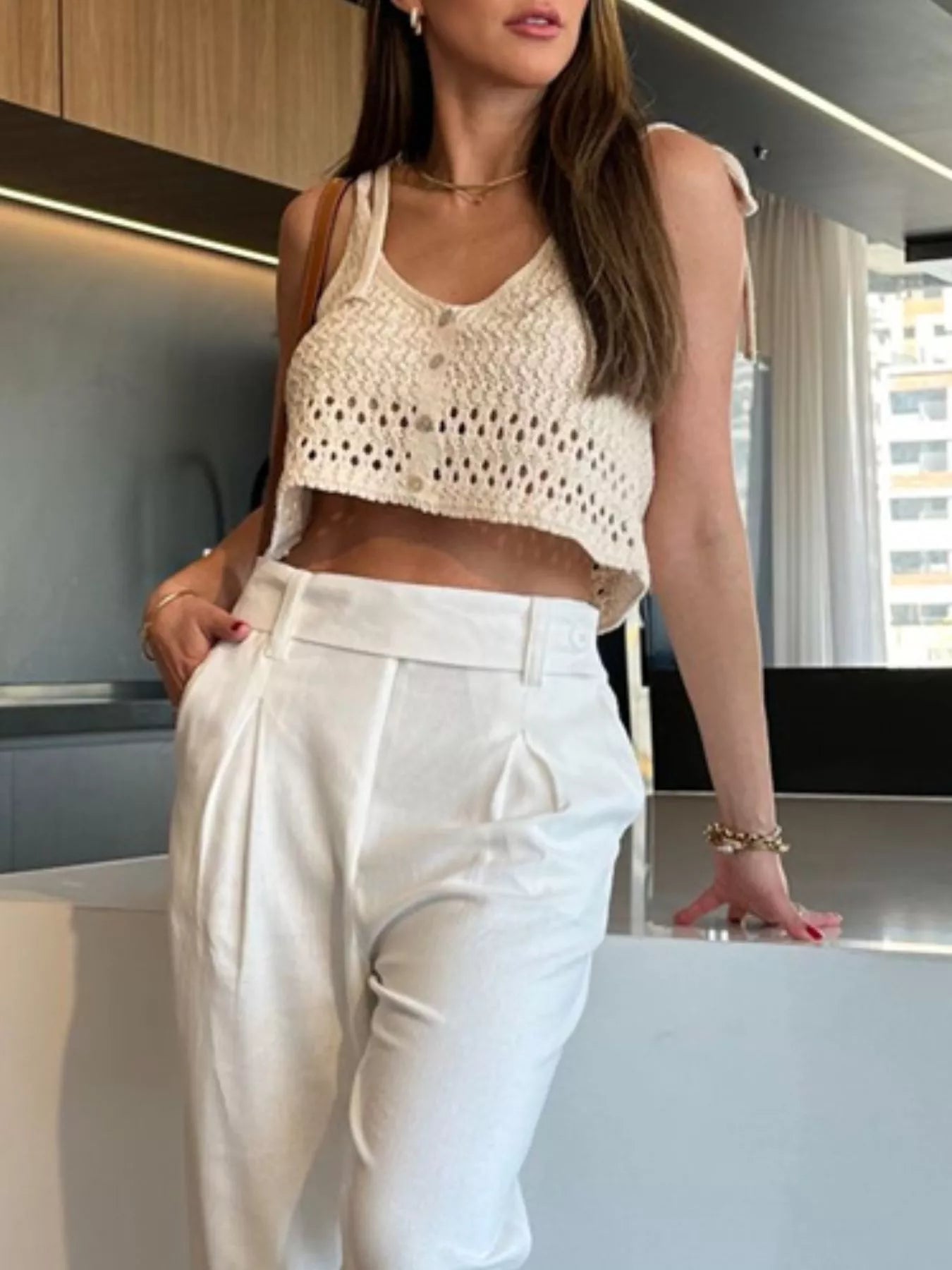 Crochet Knit Cami - Salty Season LLC