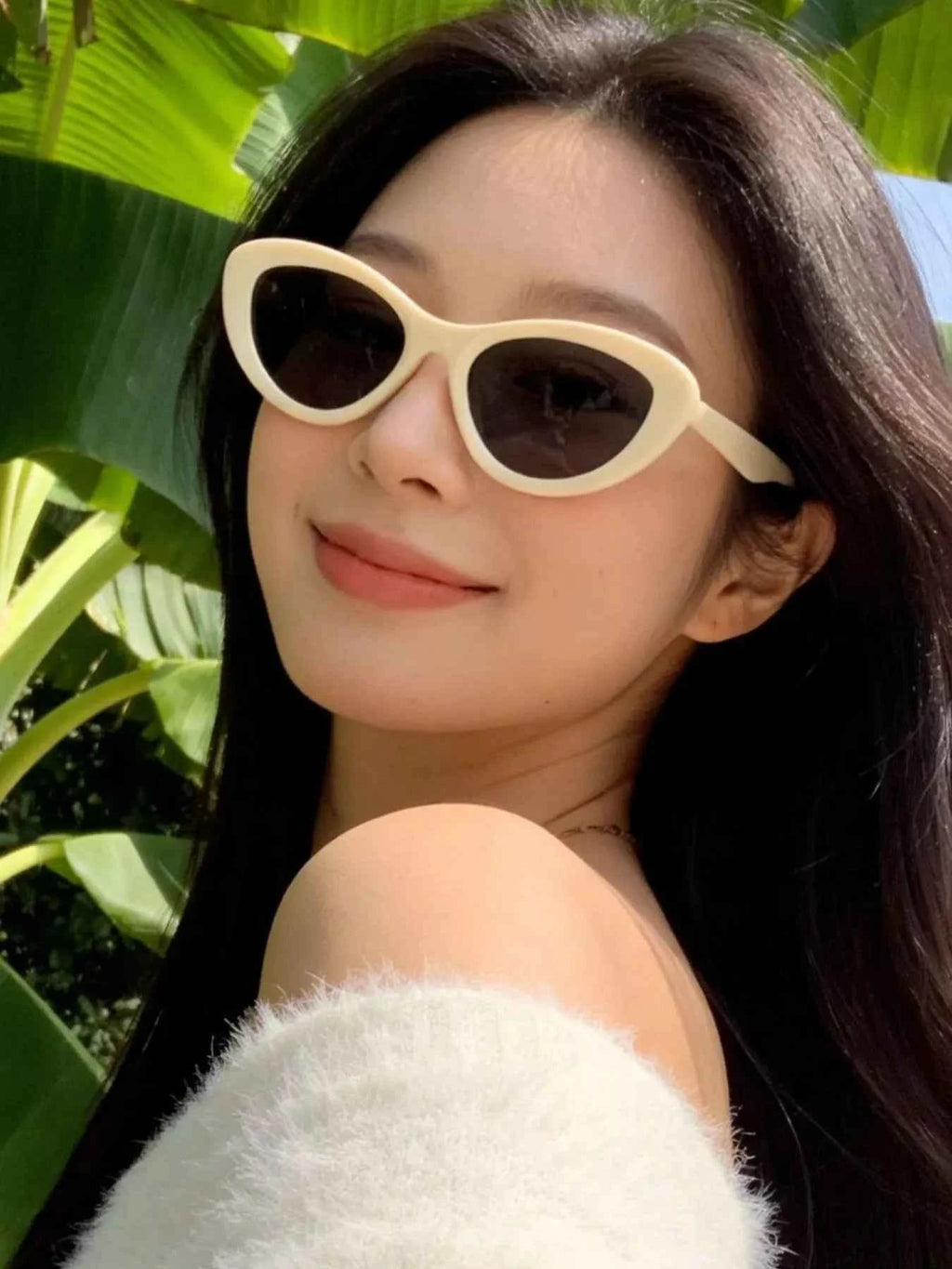 Cat Eye Sunglasses outside