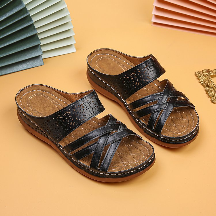 Open Toe Wedge Sandals - Salty Season LLC