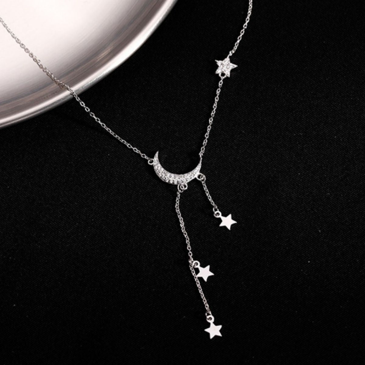 925 Sterling Silver Star Moon Necklace - Salty Season LLC