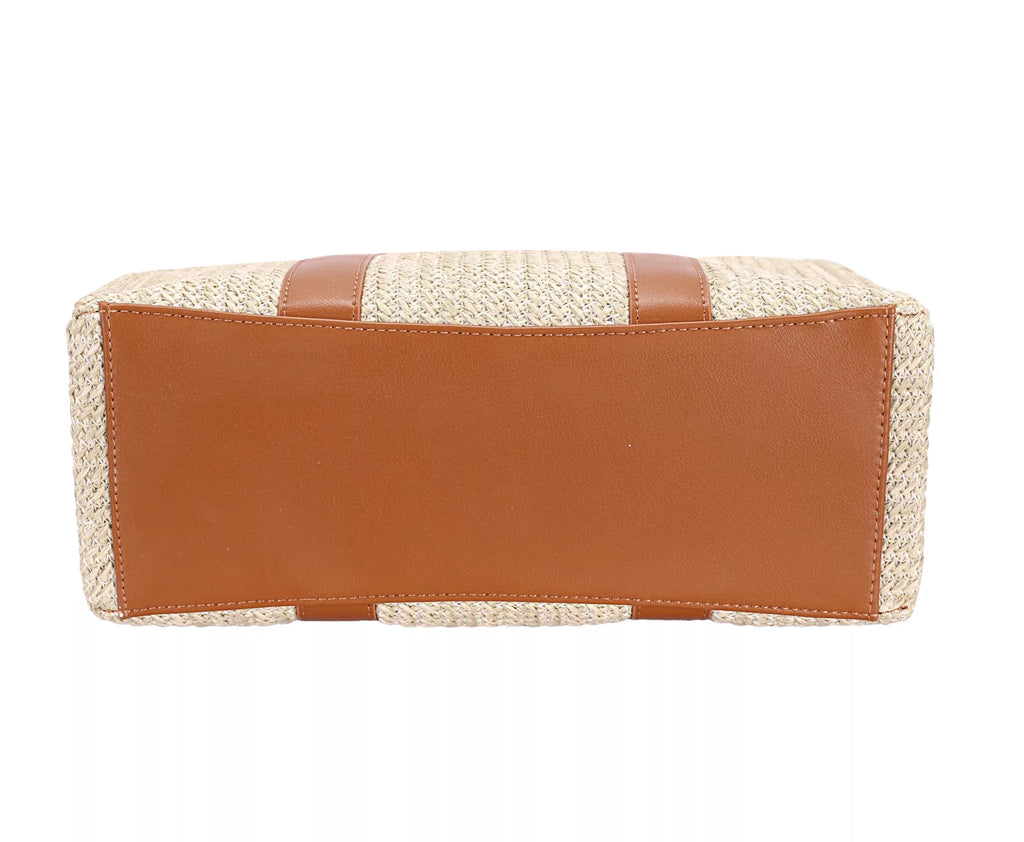 David Jones Square Woven Tote Handbag - Salty Season LLC