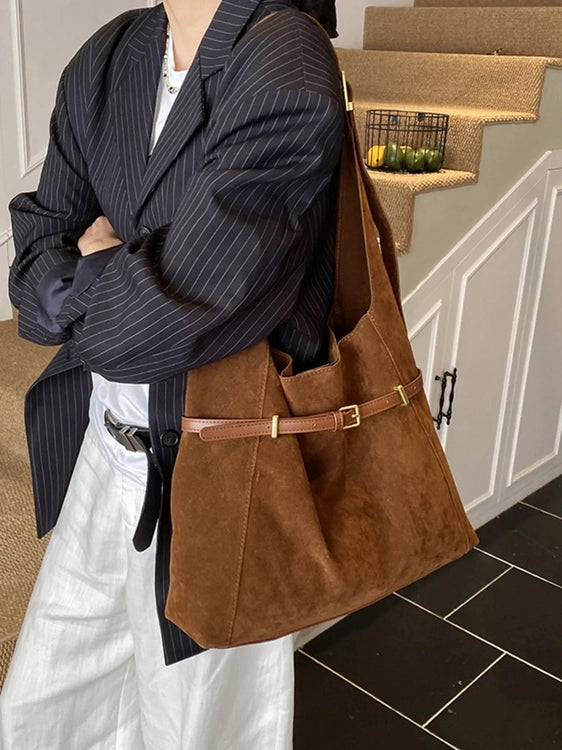 Buckle Adjustable Strap Shoulder Bag - Salty Season LLC