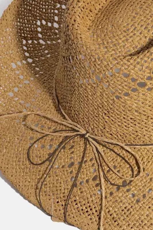 Fame Turquoise and Shell Star Beads Strap Western Straw Hat