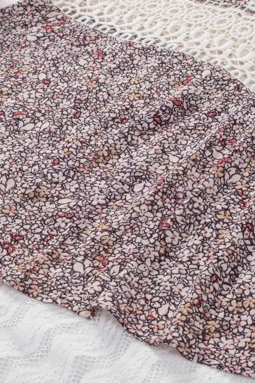 Floral fabric with a white background