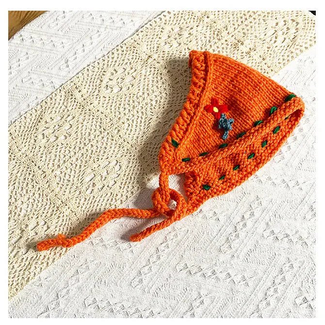 Handmade Crochet Cute Headband in Orange| Bohemian Style Headpiece - Salty Season LLC