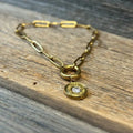 Paperclip Bracelet with bullet charm Prettyhunter.com