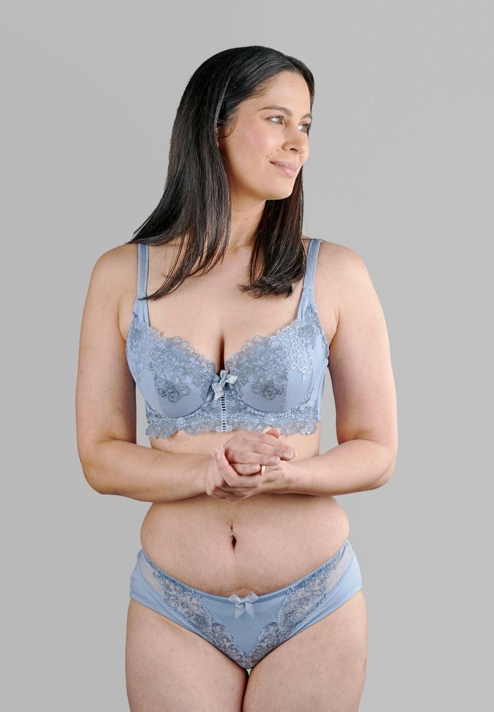 Ashley Embroidery Silk & Organic Cotton Supportive Plunge Bra - Salty Season LLC