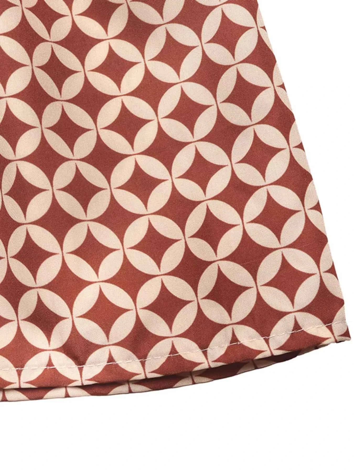 Fabric with a geometric pattern on a white background
