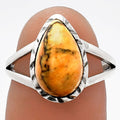 Natural Honey Dendritic Opal Ring size-7 R-1074 SDR230827 - Salty Season LLC