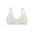 Floral-patterned bra on a white background