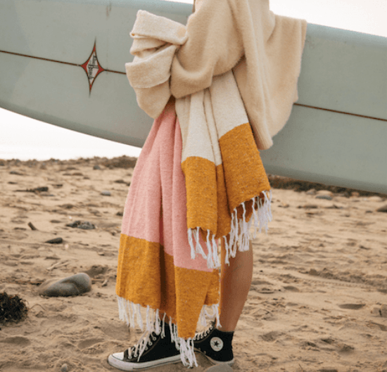 Sundream Sunrise Sustainable Recycled Throw Blanket for Eco-Friendly Comfort