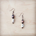 **Western White Turquoise w/ Copper Bead Drop Earring 200x