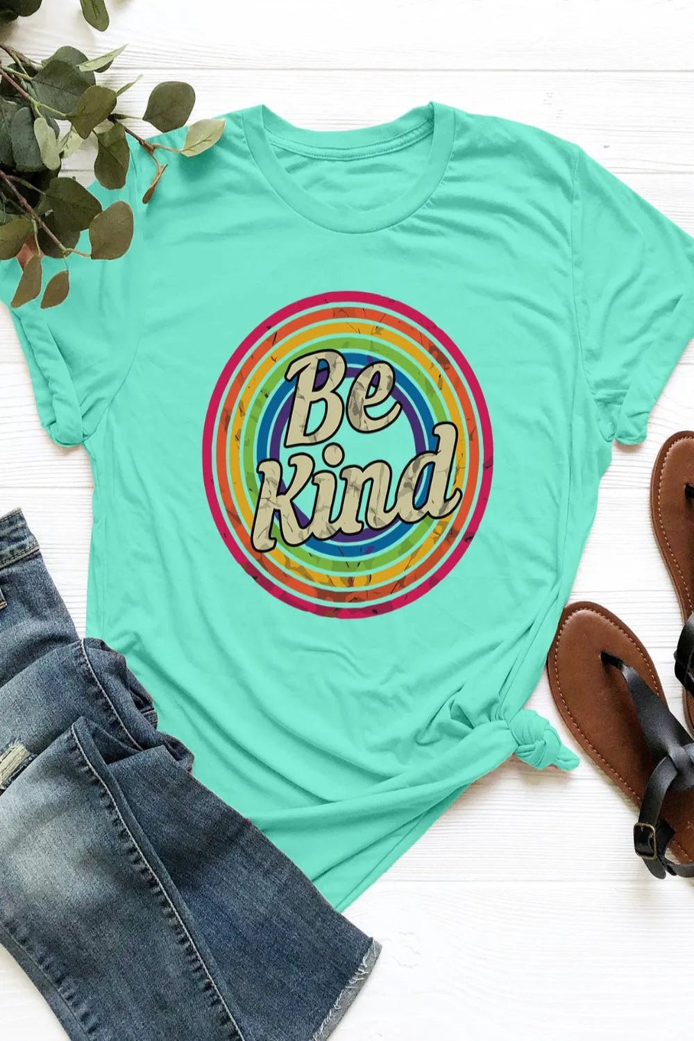 Graphic Round Neck Short Sleeve T-Shirt - Salty Season LLC