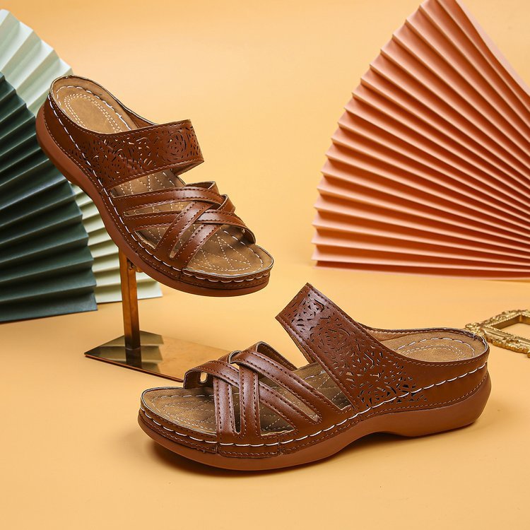 Open Toe Wedge Sandals - Salty Season LLC