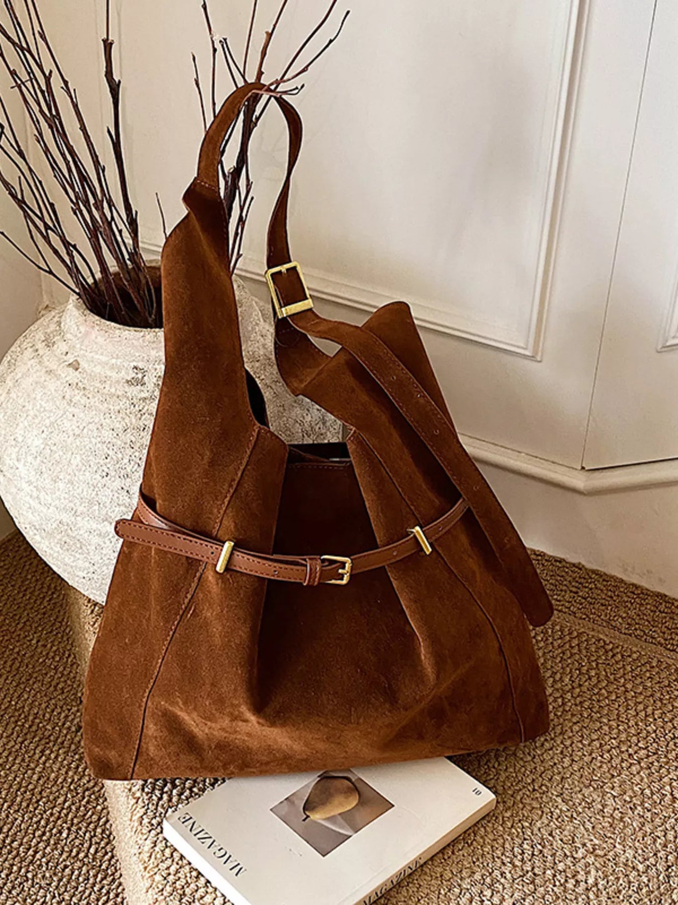 Buckle Adjustable Strap Shoulder Bag - Salty Season LLC