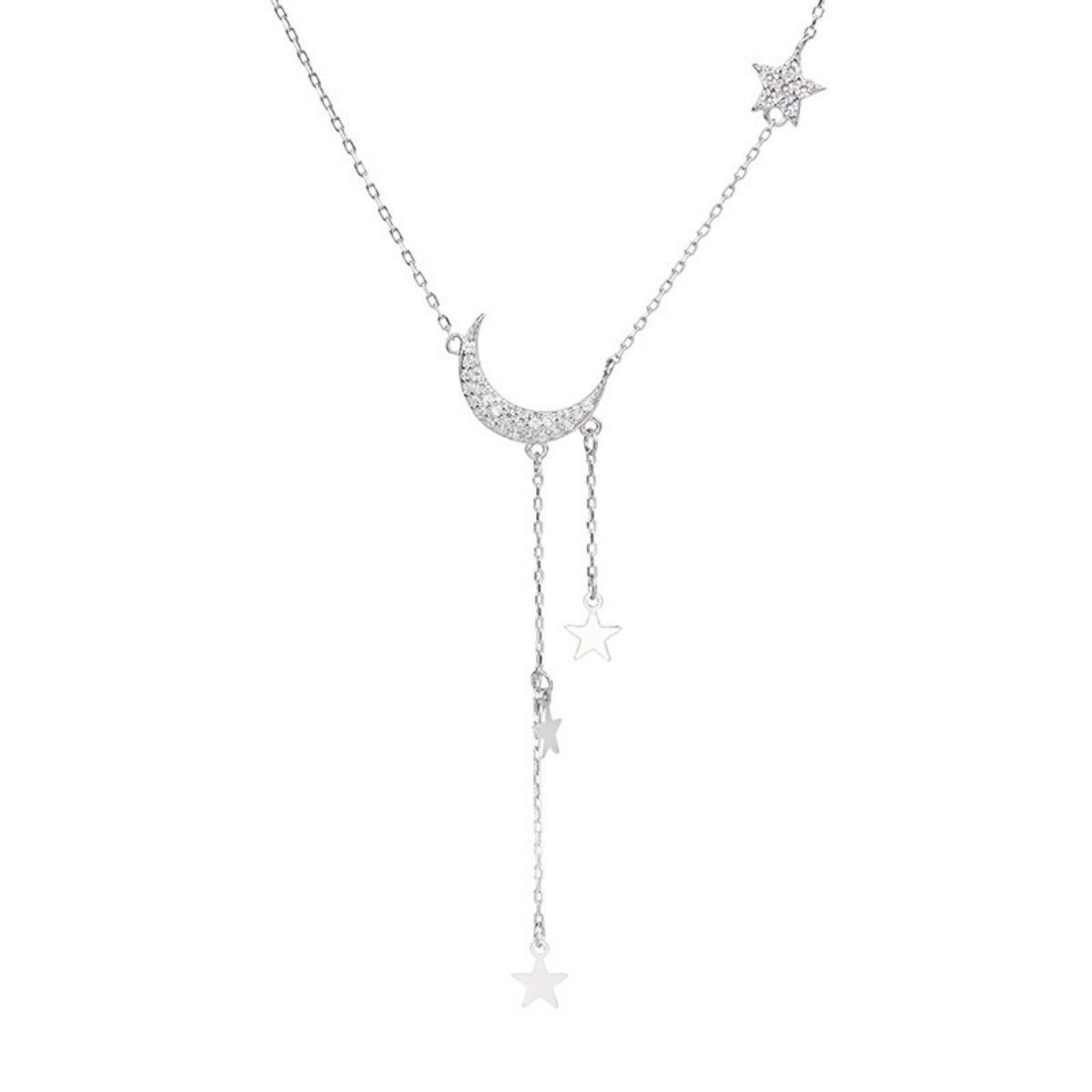 925 Sterling Silver Star Moon Necklace - Salty Season LLC