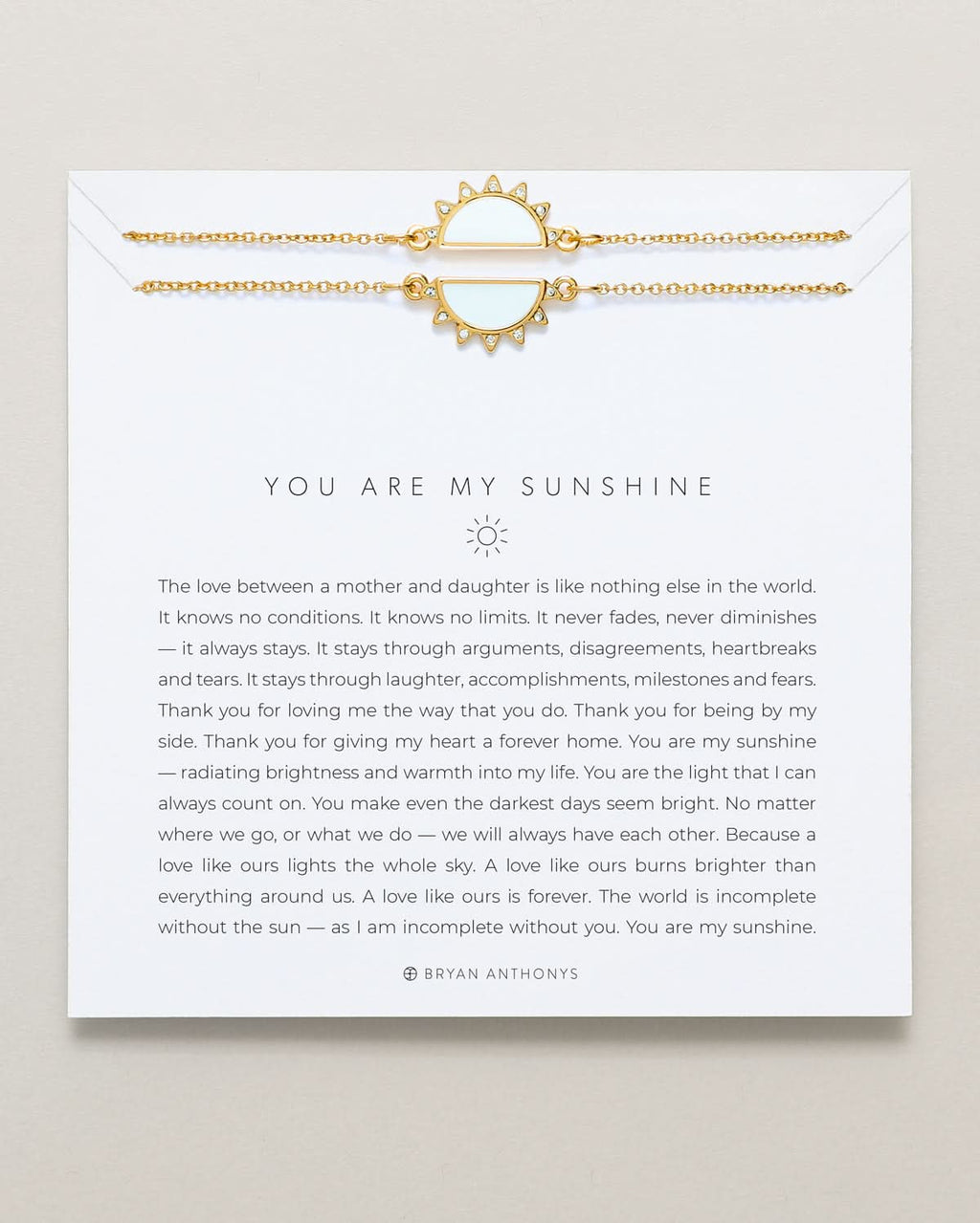 You Are My Sunshine Gold Bracelet Set