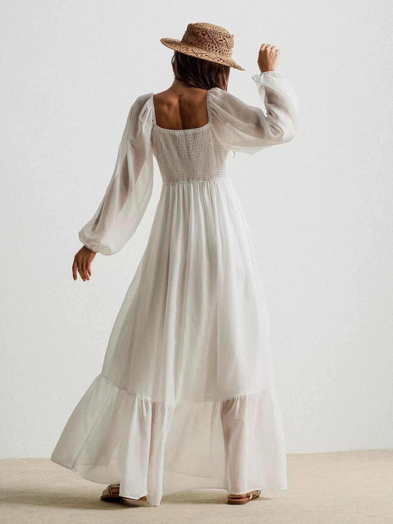 Boho Chic Crochet Lace Maxi Dress - Salty Season LLC