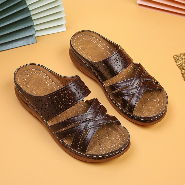 Open Toe Wedge Sandals - Salty Season LLC