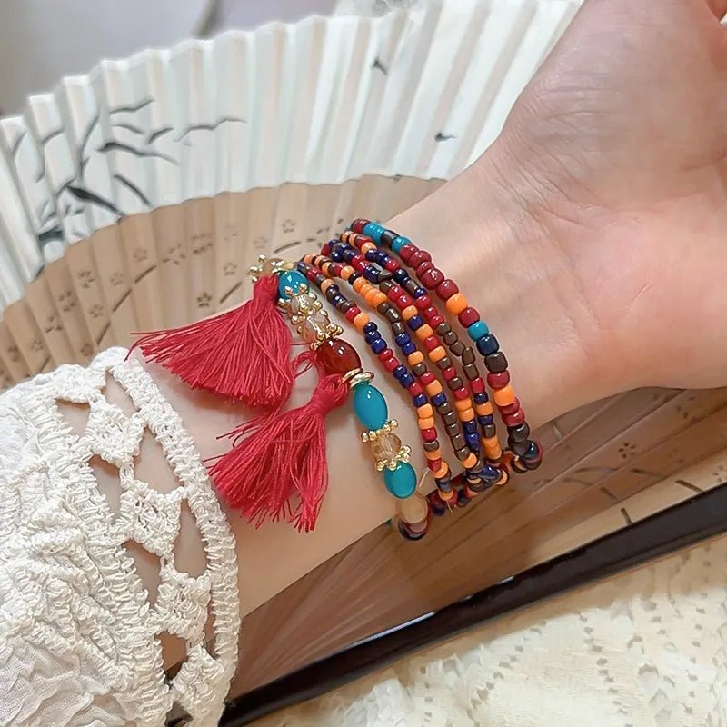 Tassel Rice Bead Bracelet - Salty Season LLC