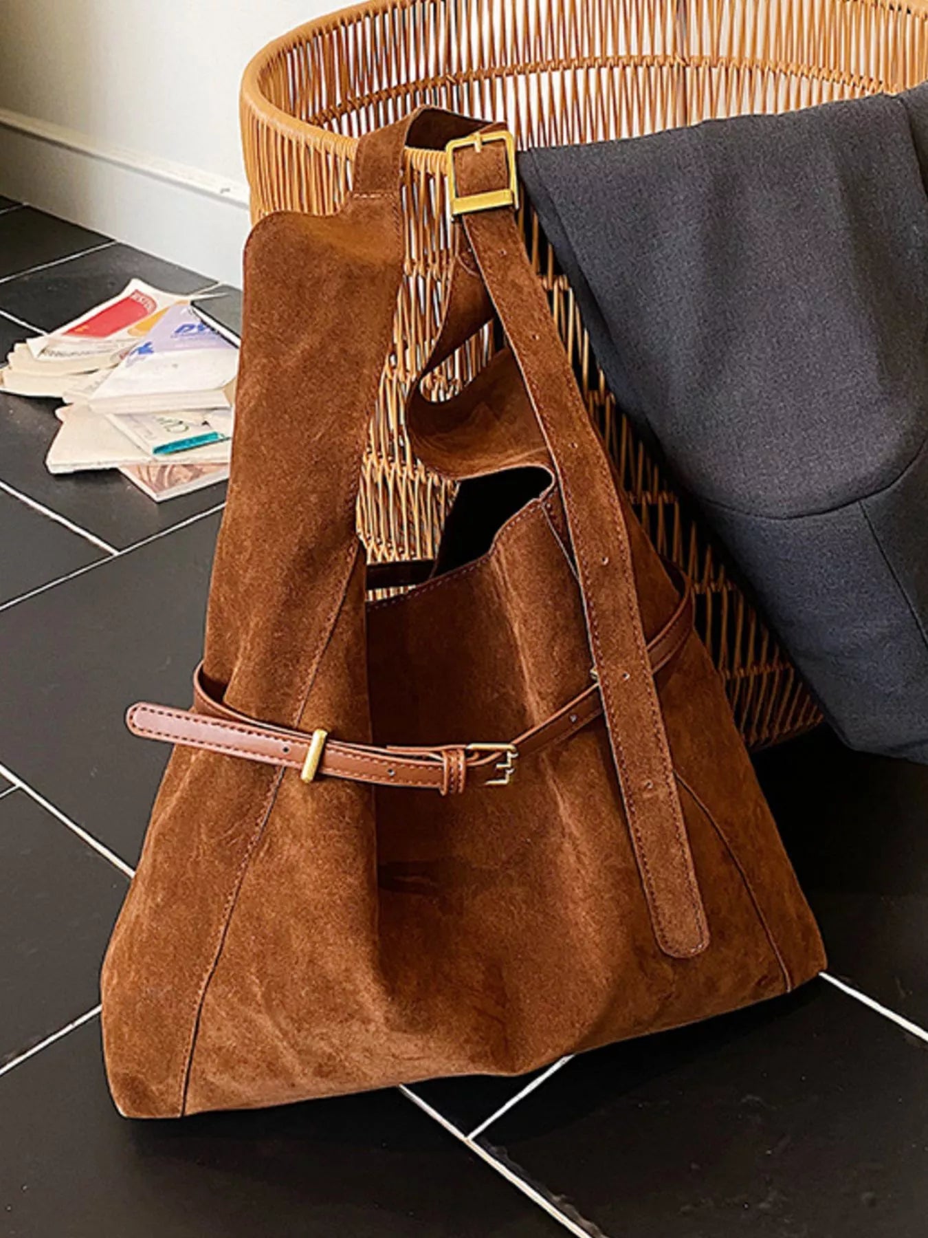 Buckle Adjustable Strap Shoulder Bag - Salty Season LLC