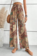 Printed Wide Leg Pants - Salty Season LLC