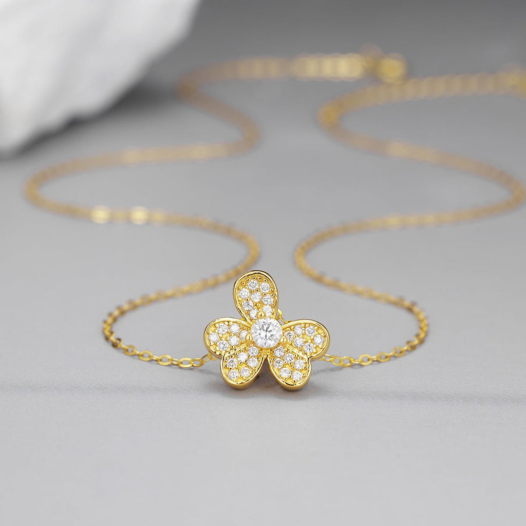 925 Sterling Silver Clover Pendant Necklace - Salty Season LLC