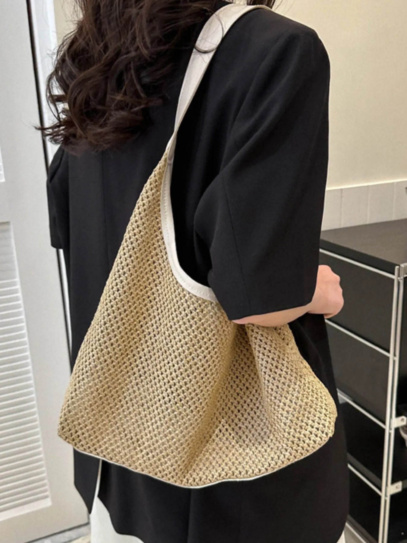 Woven Straw Shoulder Bag - Salty Season LLC
