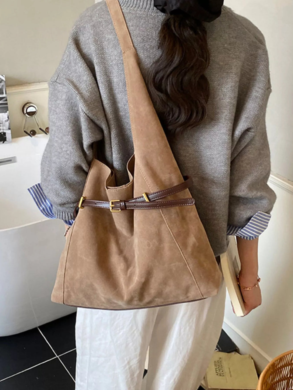 Buckle Adjustable Strap Shoulder Bag - Salty Season LLC