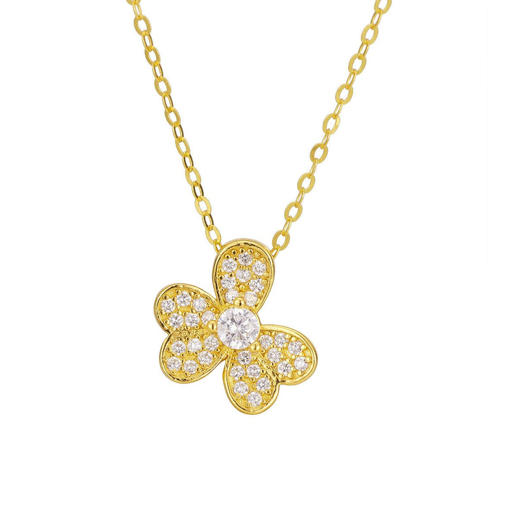 925 Sterling Silver Clover Pendant Necklace - Salty Season LLC