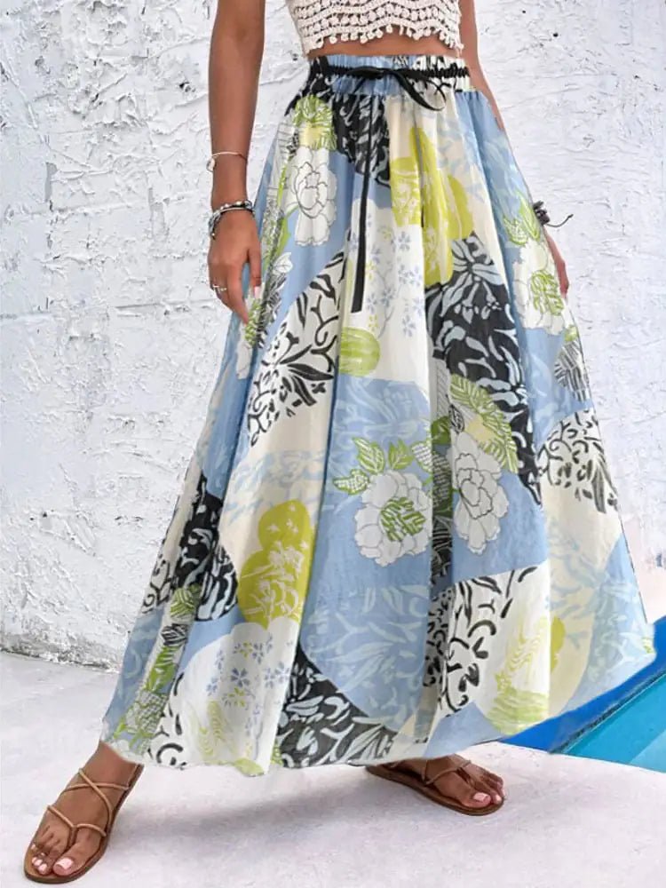 Bohemian Print A-Line Beach Dress for Women - Salty Season LLC